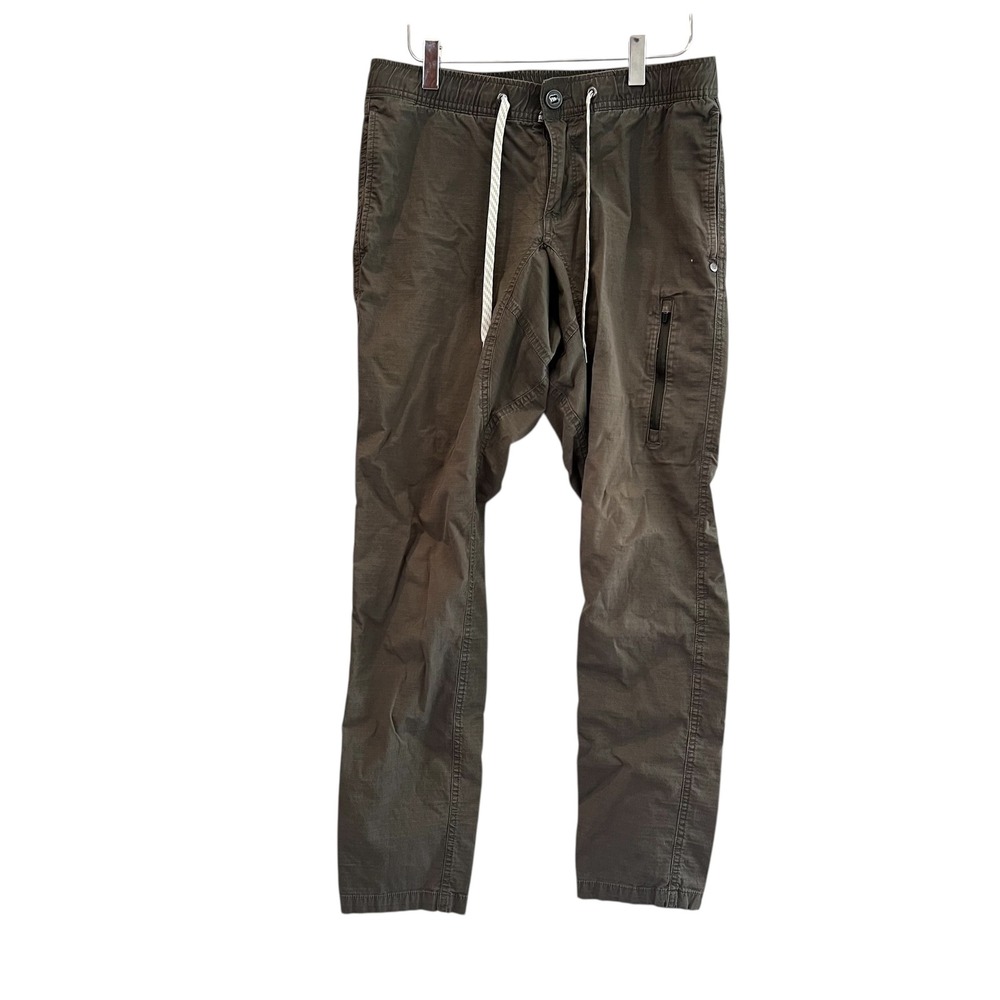 Vuori Rip Stop Organic Cotton Olive Green Hiking Pants Women's Size Small